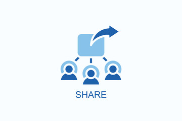 Share Icon Or Logo Isolated Illustration