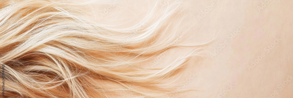 Poster frayed hair tips with split ends showcasing natural texture and softness under warm lighting for cre