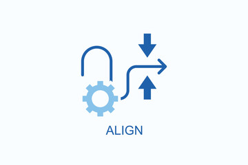 Align Icon Or Logo Isolated Illustration