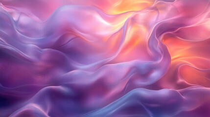 Fototapeta premium Ethereal Waves of Colorful Fabric in Soft Pastel Hues