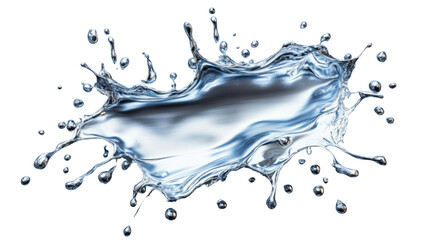 Obraz premium Clear water splashing with transparent background