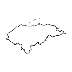map of Honduras line icon