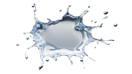 Obraz premium Realistic water splashing with transparent background, perfect for graphic design projects