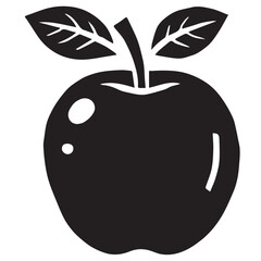 An apple black vector illustration