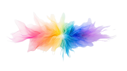 Colorful Abstract Gradient with Flowing Shapes – PNG Background