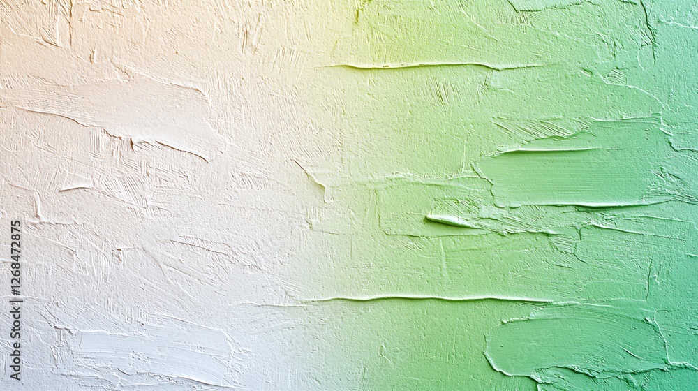 Poster abstract textured green and white plaster wall background with soft gradient effect.