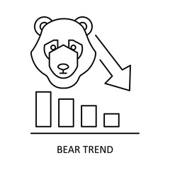 Bear Trend – Bear Symbol Representing Falling Market Conditions