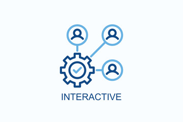 Fototapeta premium Interactive Icon Or Logo Isolated Illustration