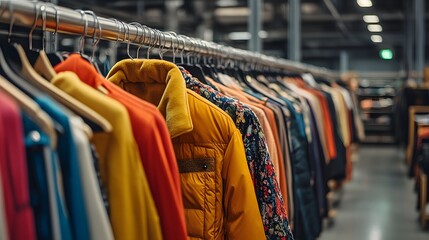 A Colorful Array of Winter Apparel on Display
