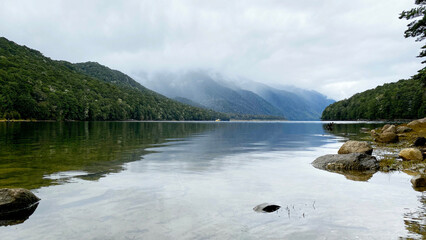 Very scenic view of Lake Manowai, New Zealand 2023 Feb.6