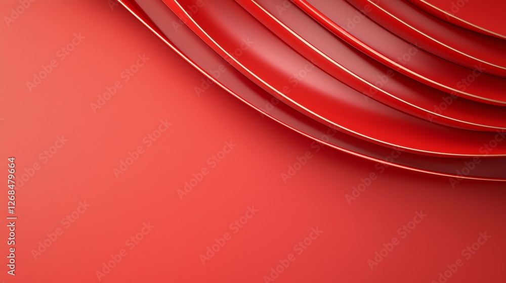 Poster elegant red abstract wave pattern ideal for modern design and creative projects.