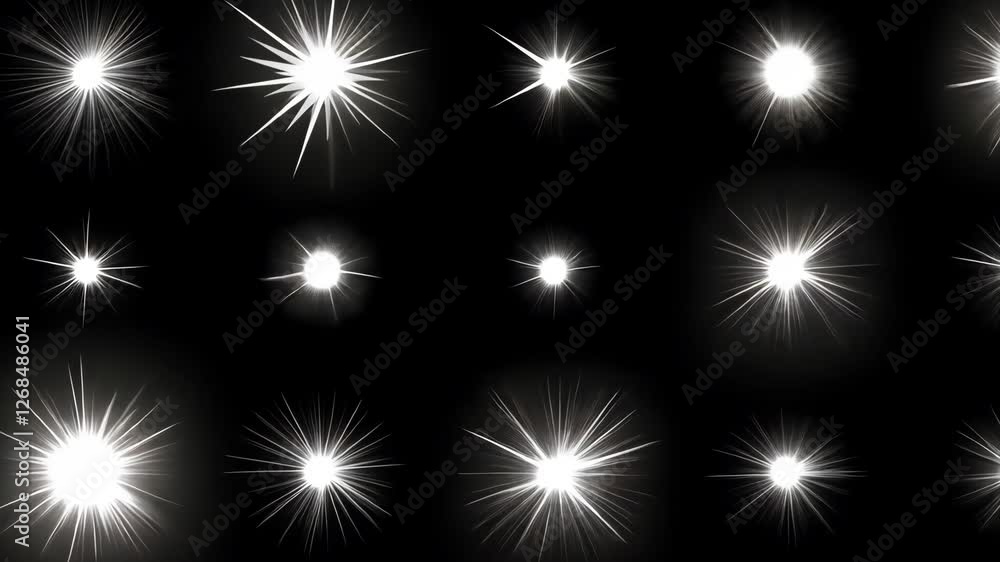 Poster bright stars twinkling against a dark backdrop creating a mesmerizing celestial display at night