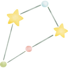 Star constellation hand drawn