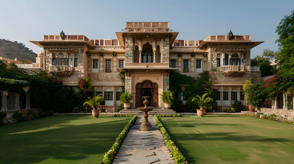 Obraz premium front of unique house