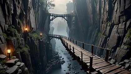 Spectral Apparitions in a Foggy Ravine with Jagged Cliffs