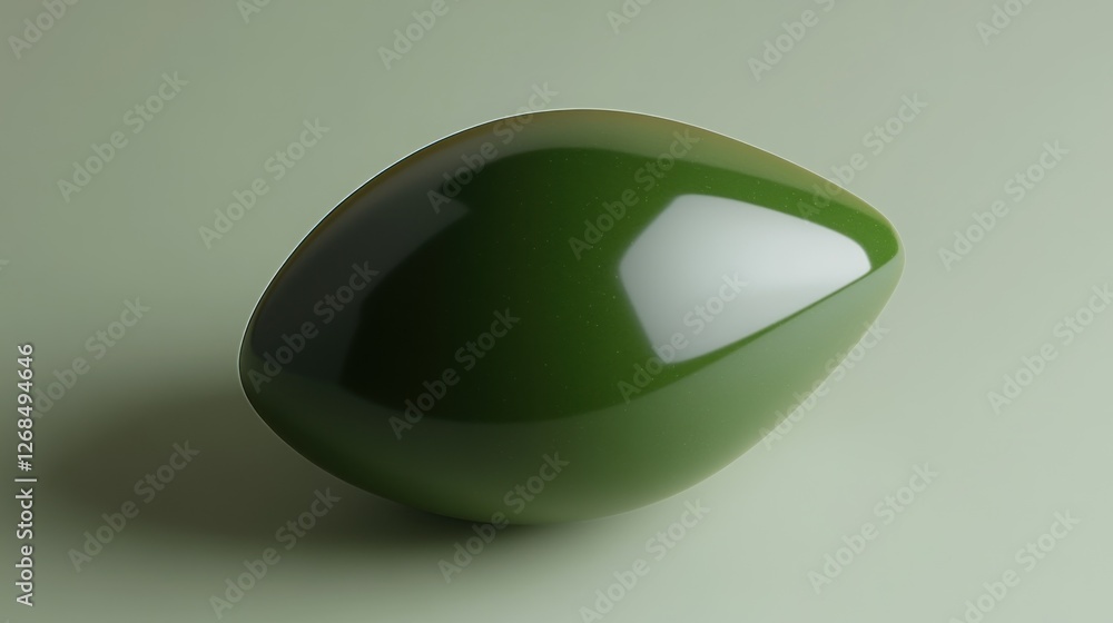 Poster abstract 3d rendered oval object
