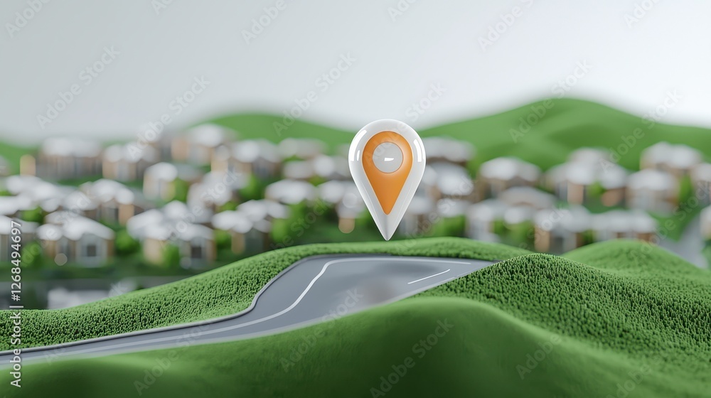 Aufkleber precise location pinpointing on a detailed map for seamless navigation and travel planning