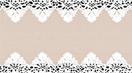 Decorative lace pattern on a beige background, ideal for crafts or design.