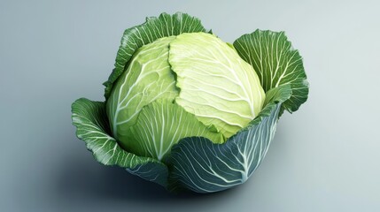 Obraz premium Fresh Cabbage, Studio Shot, Food Photography