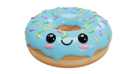 donut with sprinkles blue squishy