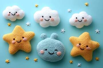 Naklejka premium multi-colored meringue stars
