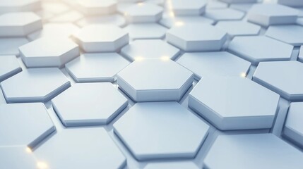 Abstract light hexagons,  modern design, futuristic background,  technology concept