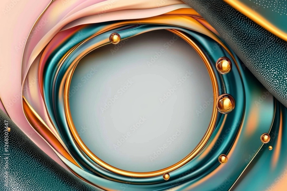 Aufkleber an empty space within the circular frame invites creativity and imagination.
