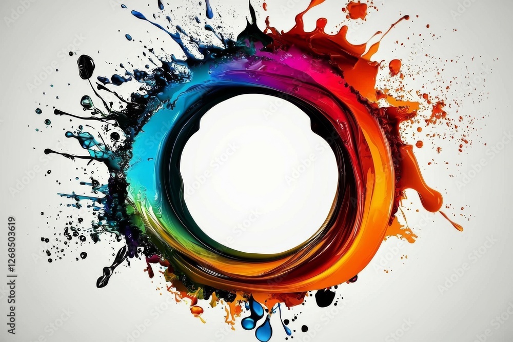 Poster colorful wave patterns create an explosion of creativity.