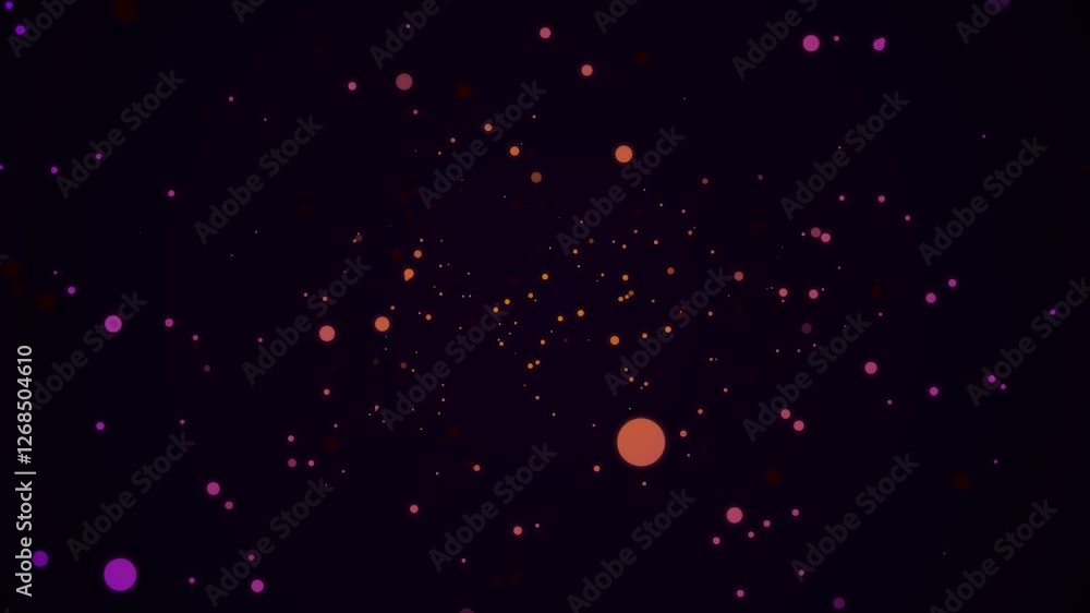 Poster glowing particle effect with flowing glittering dust and bokeh for festive luxury events and celebra