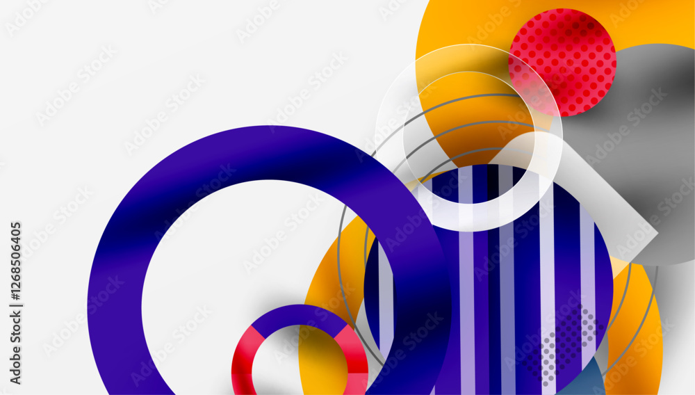 Poster Abstract background - layered geometric shapes with smooth gradients and transparency