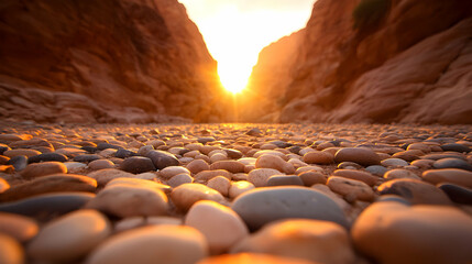 Obraz premium Sunset in a Red Rock Canyon