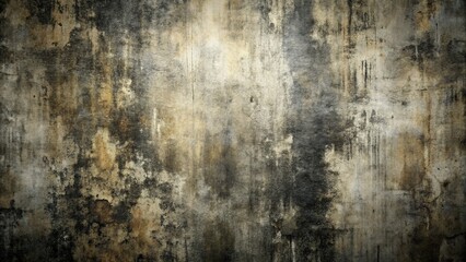 Abstract Grunge Black and Grey Wall Texture - Dark Decorative Background Stock Photo