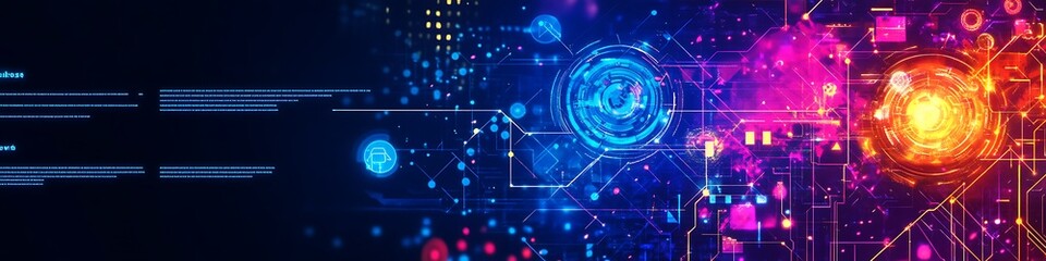 Abstract Digital Network Technology Background