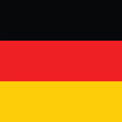 Flag of Germany. Germany square flag icon digital vector illustration