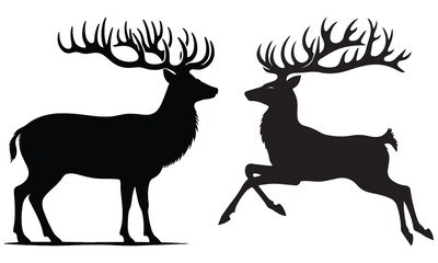 deer silhouette vector
