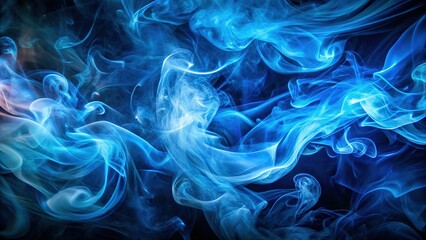 Fototapeta premium Ethereal Blue Smoke Swirls: Abstract Haze Background