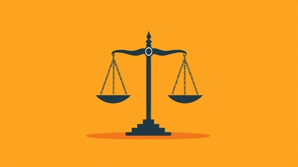 Legal balance scales symbolizing justice business environment graphic design professional context