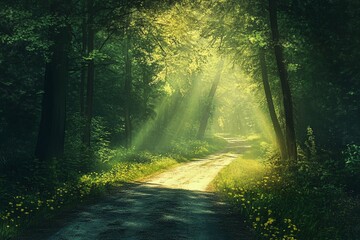 Obraz premium morning in the forest