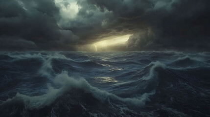 Fototapeta premium Surreal Fantasy Landscape with Floating Islands and Ethereal Waterfalls for Dreamlike Artistic Design