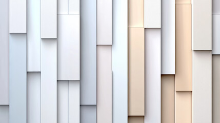 Obraz premium Frosty silver to pale white gradient cool monochrome abstract geometric background with layered rectangular panels creating modern and minimalistic 3D effect