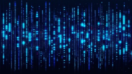 Obraz premium Abstract Blue Digital Data Stream Background