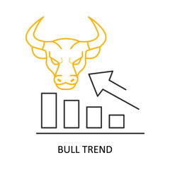 Bull Trend – Bull Symbol Representing Rising Market Conditions