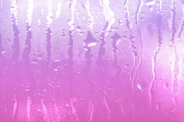 Abstract pink watercolor background with water drops and splash effects