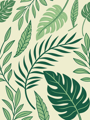 Vintage floral leaf pattern vector textile decor