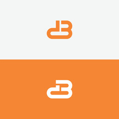 Initial Name Letter BD or DB Icon Logo Symbol Vector
