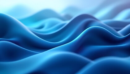 Obraz premium Abstract Blue Waves Background with Soft Fabric Texture and Gradient