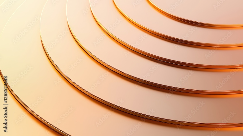 Poster abstract patterns of semiconductor wafer concept, circular patterns on semiconductor wafer with refl