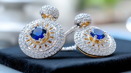 Fototapeta premium Elegant earrings display