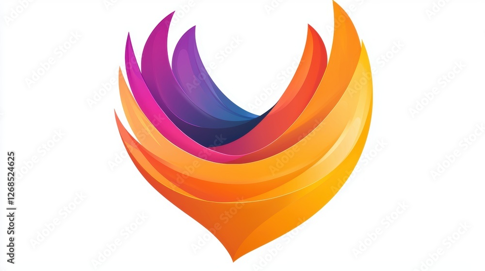 Poster a colorful, abstract logo design with flowing shapes and gradients.