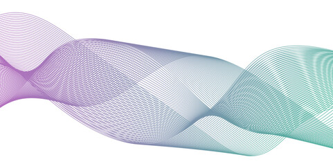 Glowing waveform frequency futuristic energy sound waves technology concept background. Abstract background wave line in vector business texture. Pattern line blend curve flow futuristic background.	